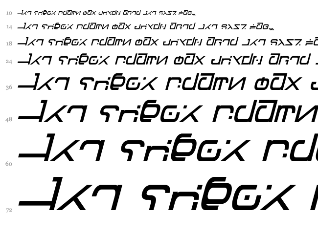 Green Martian font waterfall